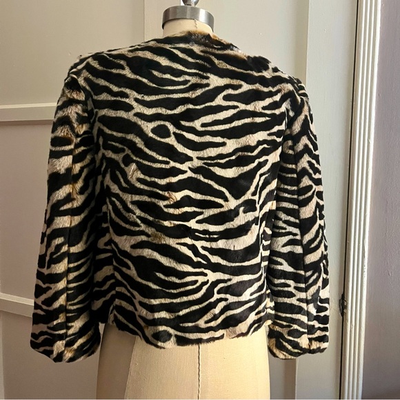 NWT•Banana Republic•Faux Fur Tiger Coat•sz S - Picture 4 of 12